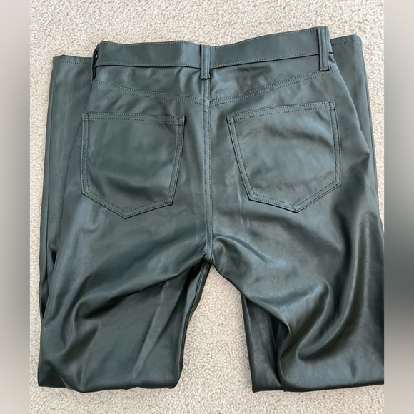 GAP faux leather pants. Dark green. Size 27 long. - Picture 5 of 7